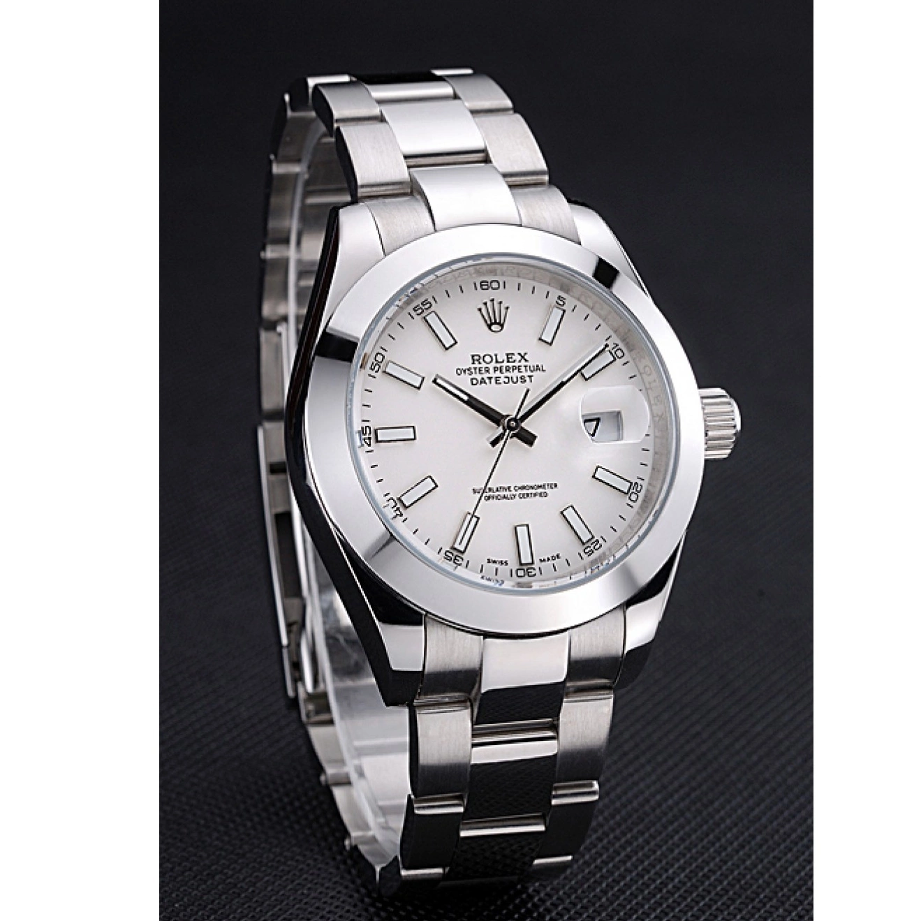 AAA replica watch Stainless Datejust 622266 White Rolex Steel Dial Case 0824